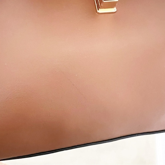 NWT Nicole Miller Brown Vegan Leather Shoulder Bag - Picture 6 of 6